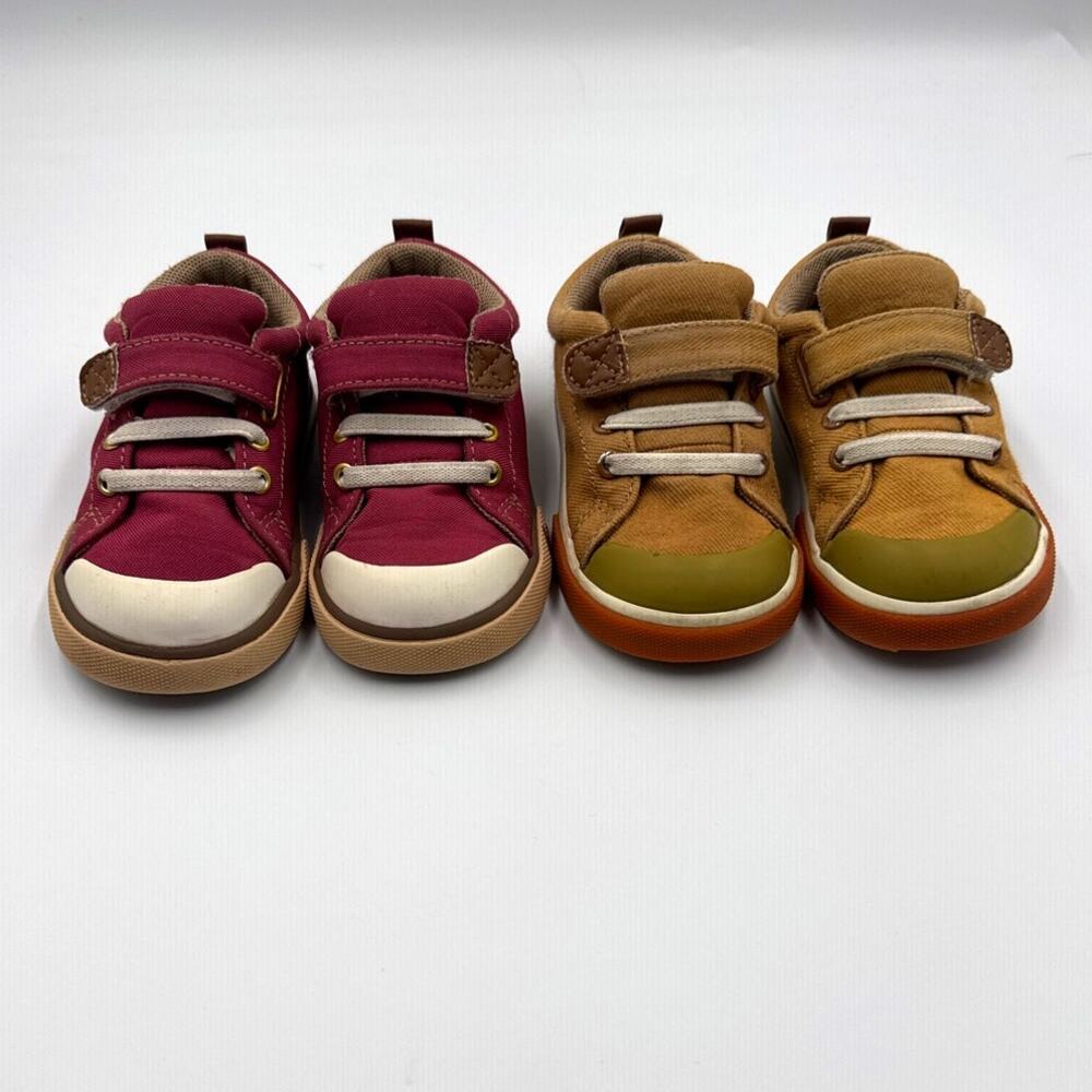 See Kai Run First Walking Shoes Stevie ll Toddler Size 7 Lot of 2 Mustard Berry